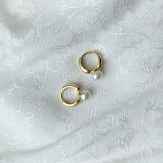 Simple pearl wedding earrings bridesmaid jewelry free travel jewelry case gift box