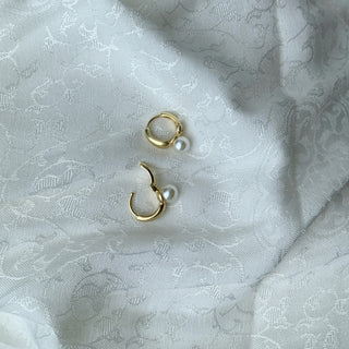 Simple pearl wedding earrings bridesmaid jewelry free travel jewelry case gift box