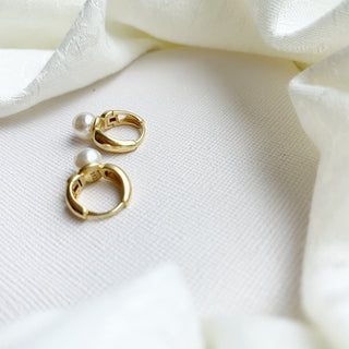 Simple pearl wedding earrings bridesmaid jewelry free travel jewelry case gift box
