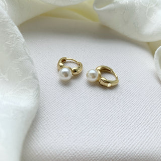 Simple pearl wedding earrings bridesmaid jewelry free travel jewelry case gift box