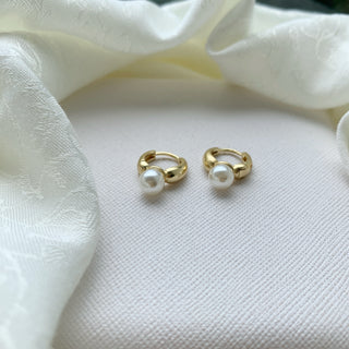 Simple pearl wedding earrings bridesmaid jewelry free travel jewelry case gift box