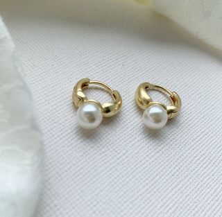 Simple pearl wedding earrings bridesmaid jewelry free travel jewelry case gift box