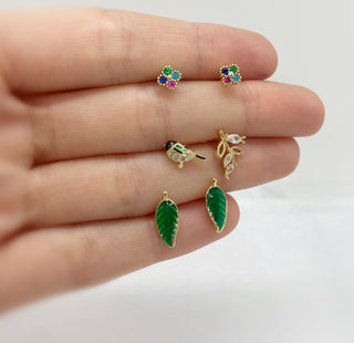 Nature Inspired Mismatched Stacking Stud 6 Piece Earring Set